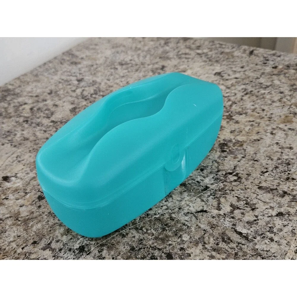 Tupperware Mini-Twin Sub Sandwich Keeper Hoagie Keeper Hot Dog Keeper #7088A